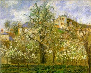 Camille Pissarro : Kitchen Garden with Trees in Flower, Pontoise